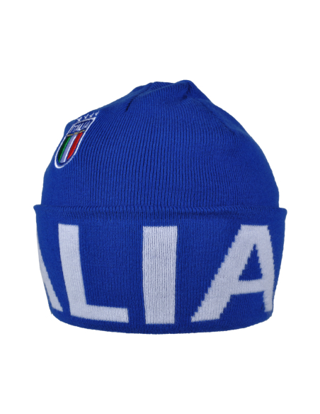 CAPPELLO SKIPPER AZZURRO JACQUARD BIANCO 52%VI 30%PL 18%PA ITALIA
