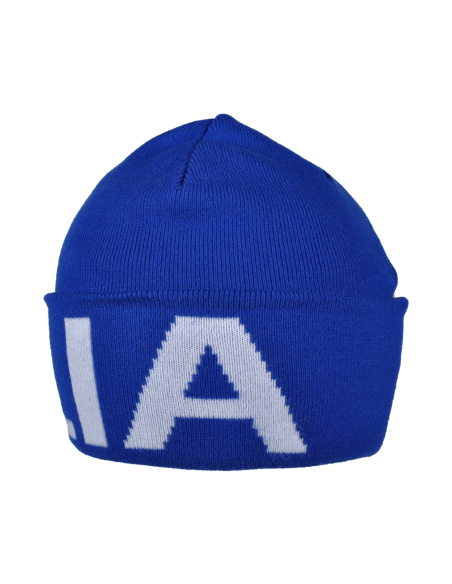 CAPPELLO SKIPPER AZZURRO JACQUARD BIANCO 52%VI 30%PL 18%PA ITALIA