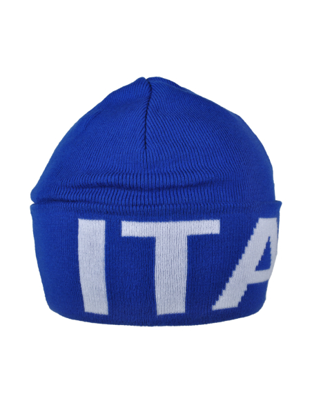 CAPPELLO SKIPPER AZZURRO JACQUARD BIANCO 52%VI 30%PL 18%PA ITALIA