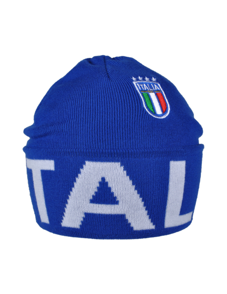 CAPPELLO SKIPPER AZZURRO JACQUARD BIANCO 52%VI 30%PL 18%PA ITALIA