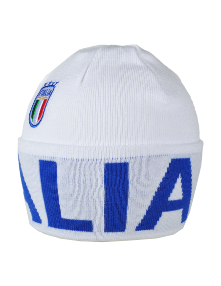 CAPPELLO SKIPPER BIANCO JACQUARD AZZURRO 52%VI 30%PL 18%PA ITALIA