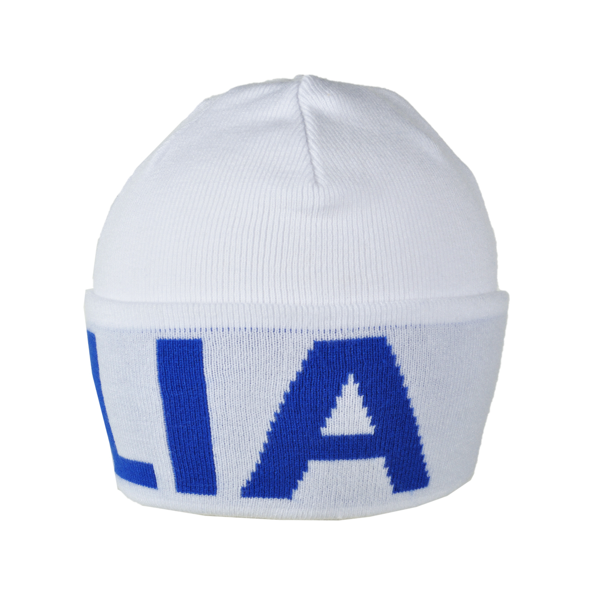 CAPPELLO SKIPPER BIANCO JACQUARD AZZURRO 52%VI 30%PL 18%PA ITALIA