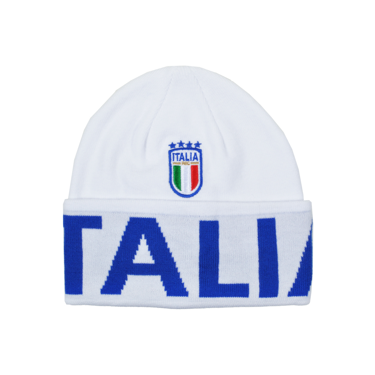 CAPPELLO SKIPPER BIANCO JACQUARD AZZURRO 52%VI 30%PL 18%PA ITALIA