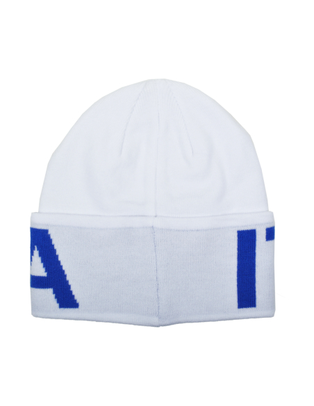 CAPPELLO SKIPPER BIANCO JACQUARD AZZURRO 52%VI 30%PL 18%PA ITALIA