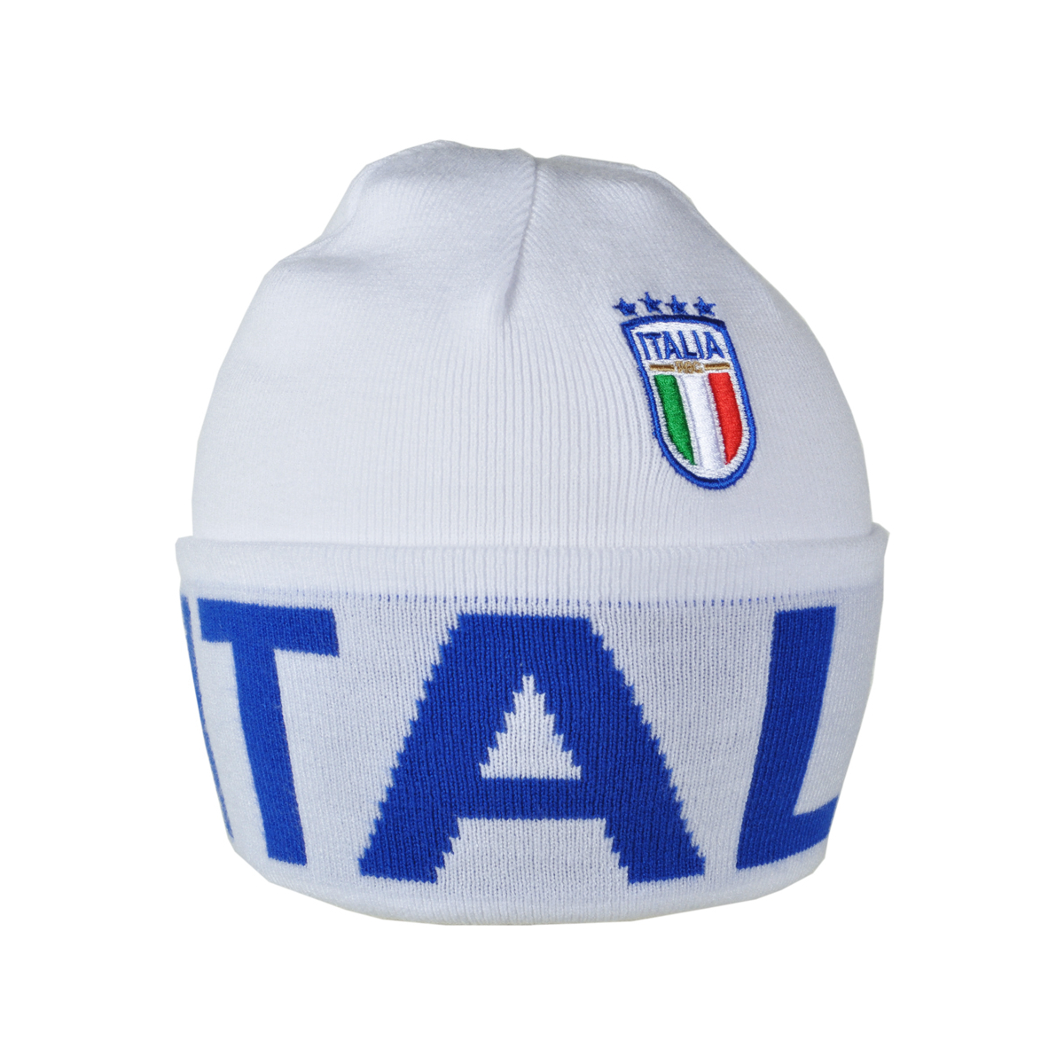 CAPPELLO SKIPPER BIANCO JACQUARD AZZURRO 52%VI 30%PL 18%PA ITALIA
