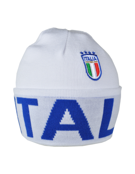 CAPPELLO SKIPPER BIANCO JACQUARD AZZURRO 52%VI 30%PL 18%PA ITALIA
