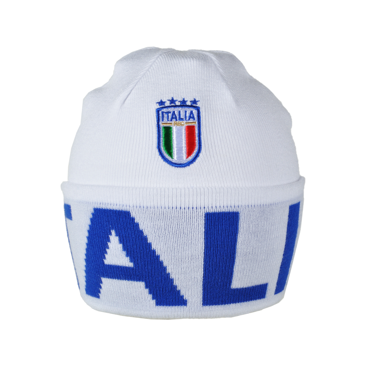 CAPPELLO SKIPPER BIANCO JACQUARD AZZURRO 52%VI 30%PL 18%PA ITALIA