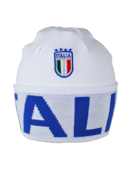CAPPELLO SKIPPER BIANCO JACQUARD AZZURRO 52%VI 30%PL 18%PA ITALIA
