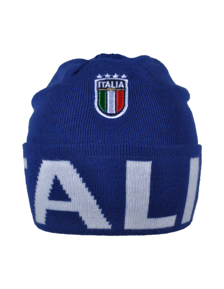 CAPPELLO SKIPPER BLU JACQUARD BIANCO 52%VI 30%PL 18%PA ITALIA
