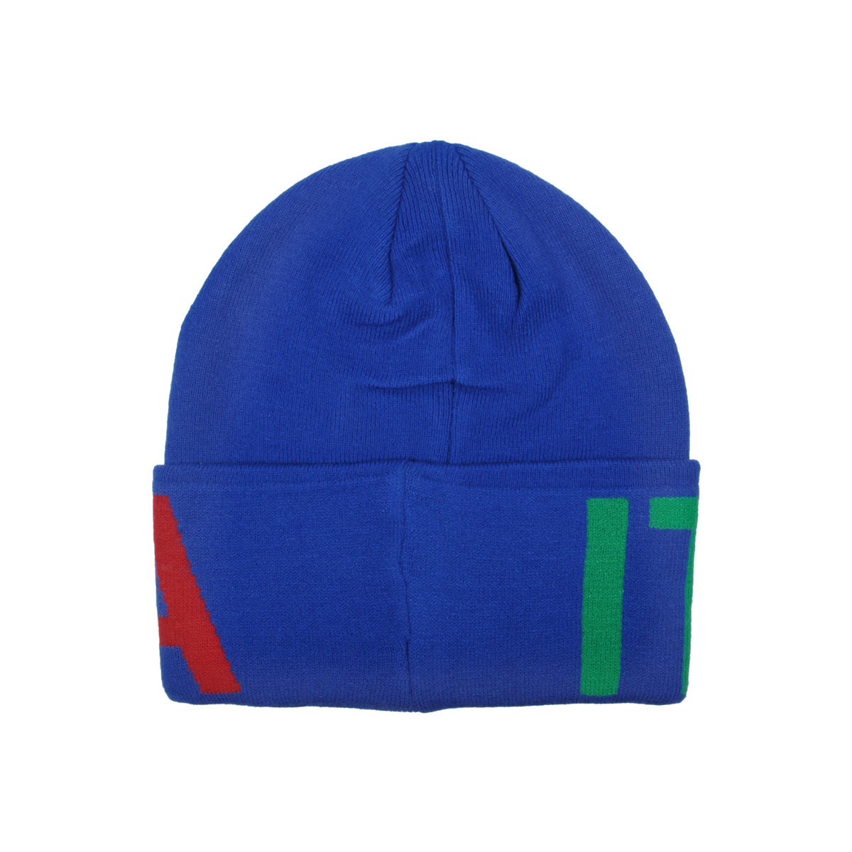 CAPPELLO SKIPPER AZZURRO JACQUARD TRICOLORE 52%VI 30%PL 18%PA ITALIA
