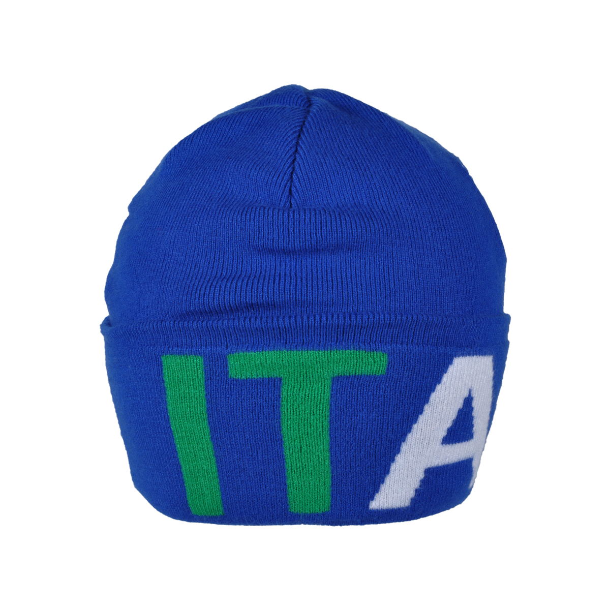 CAPPELLO SKIPPER AZZURRO JACQUARD TRICOLORE 52%VI 30%PL 18%PA ITALIA