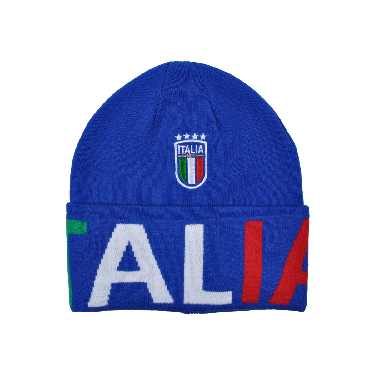CAPPELLO SKIPPER AZZURRO JACQUARD TRICOLORE 52%VI 30%PL 18%PA ITALIA