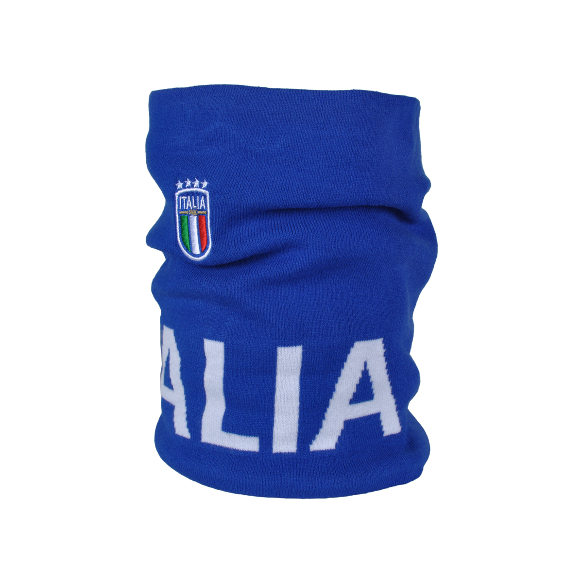 SCALDACOLLO AZZURRO JACQUARD BIANCO 52%VI 30%PL 18%PA ITALIA