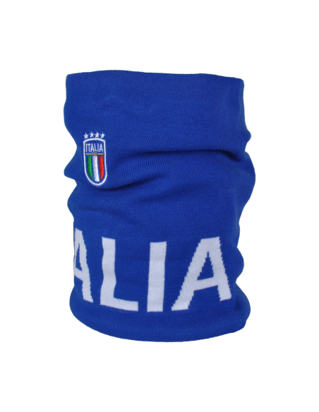 SCALDACOLLO AZZURRO JACQUARD BIANCO 52%VI 30%PL 18%PA ITALIA