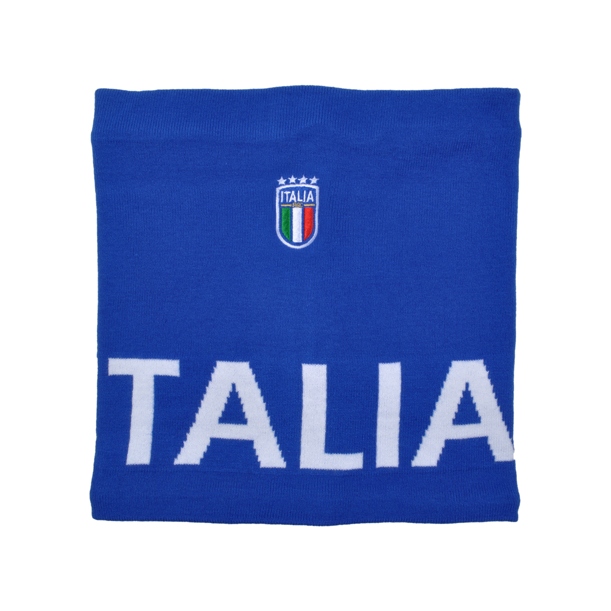 SCALDACOLLO AZZURRO JACQUARD BIANCO 52%VI 30%PL 18%PA ITALIA