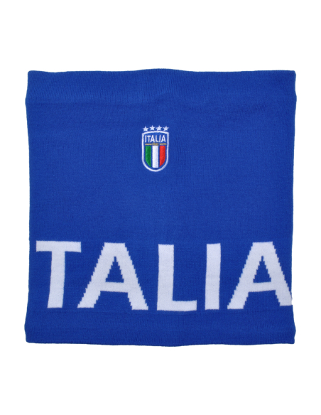 SCALDACOLLO AZZURRO JACQUARD BIANCO 52%VI 30%PL 18%PA ITALIA
