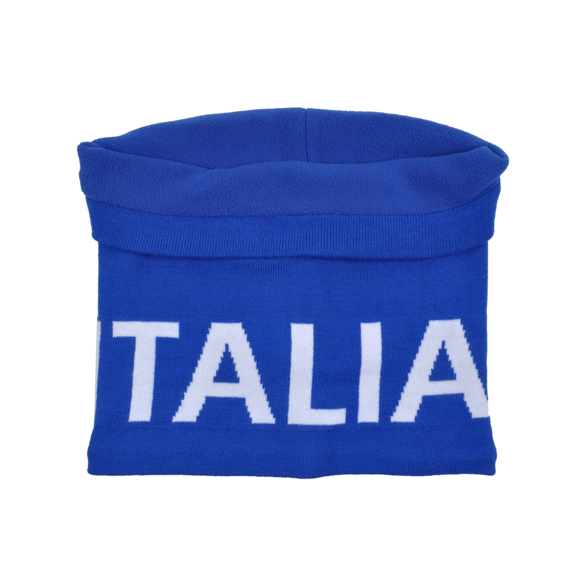 SCALDACOLLO AZZURRO JACQUARD BIANCO 52%VI 30%PL 18%PA ITALIA