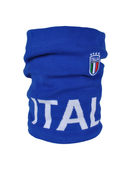 SCALDACOLLO AZZURRO JACQUARD BIANCO 52%VI 30%PL 18%PA ITALIA