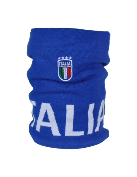 SCALDACOLLO AZZURRO JACQUARD BIANCO 52%VI 30%PL 18%PA ITALIA