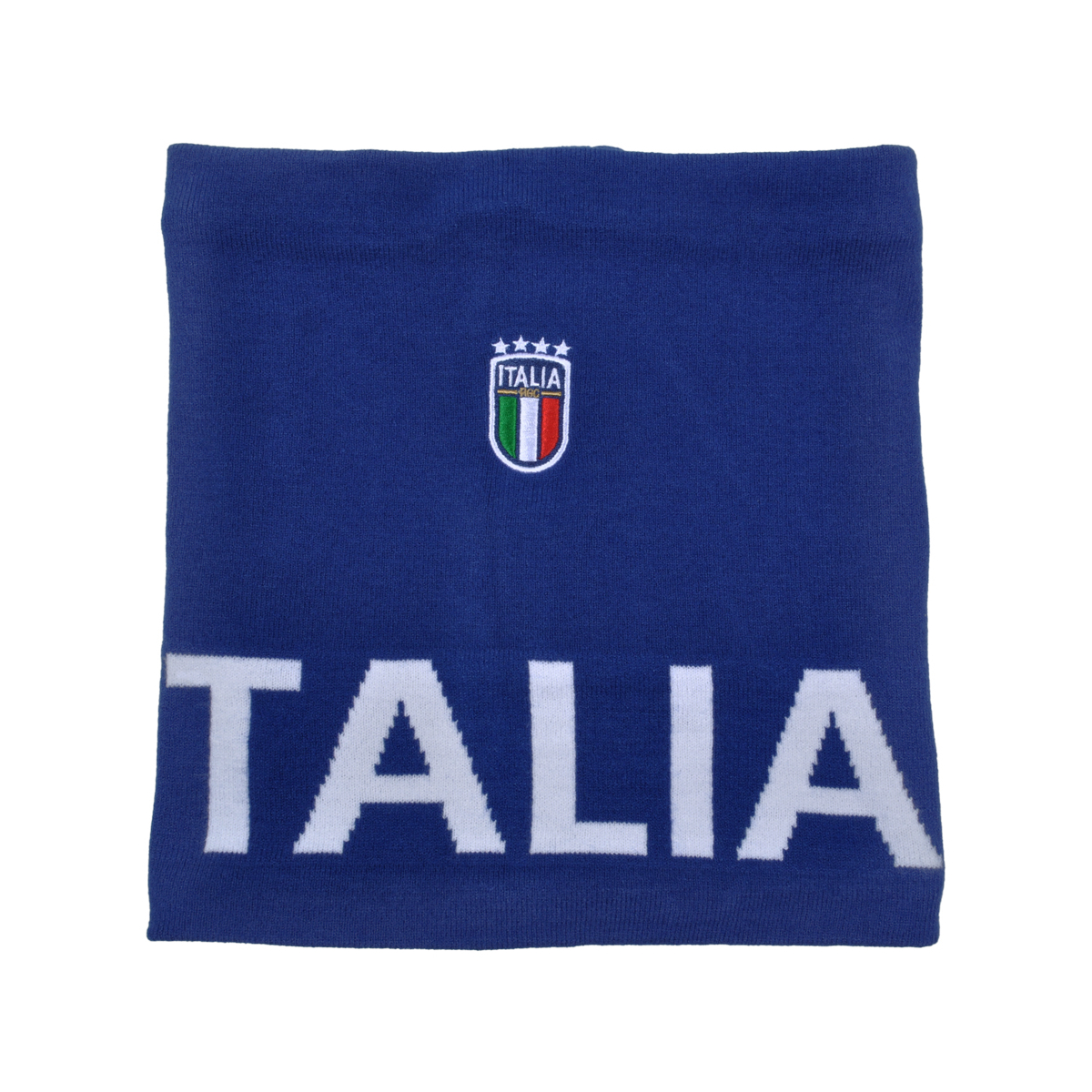 SCALDACOLLO BLU JACQUARD BIANCO 52%VI 30%PL 18%PA ITALIA