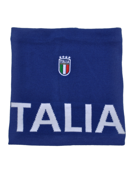 SCALDACOLLO BLU JACQUARD BIANCO 52%VI 30%PL 18%PA ITALIA