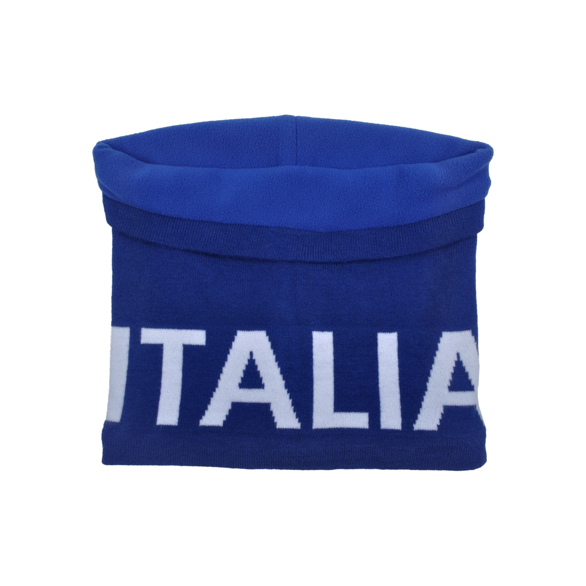 SCALDACOLLO BLU JACQUARD BIANCO 52%VI 30%PL 18%PA ITALIA