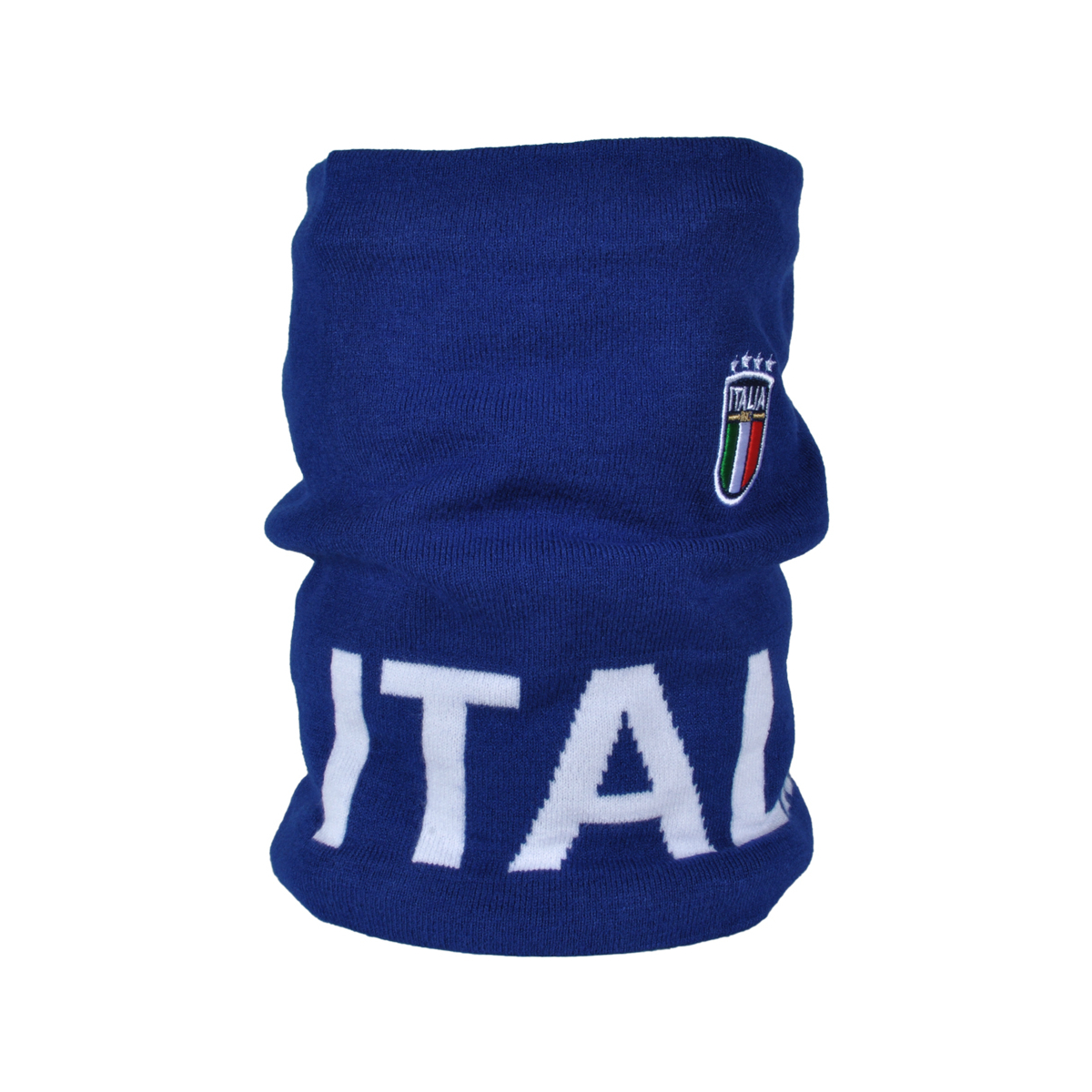 SCALDACOLLO BLU JACQUARD BIANCO 52%VI 30%PL 18%PA ITALIA