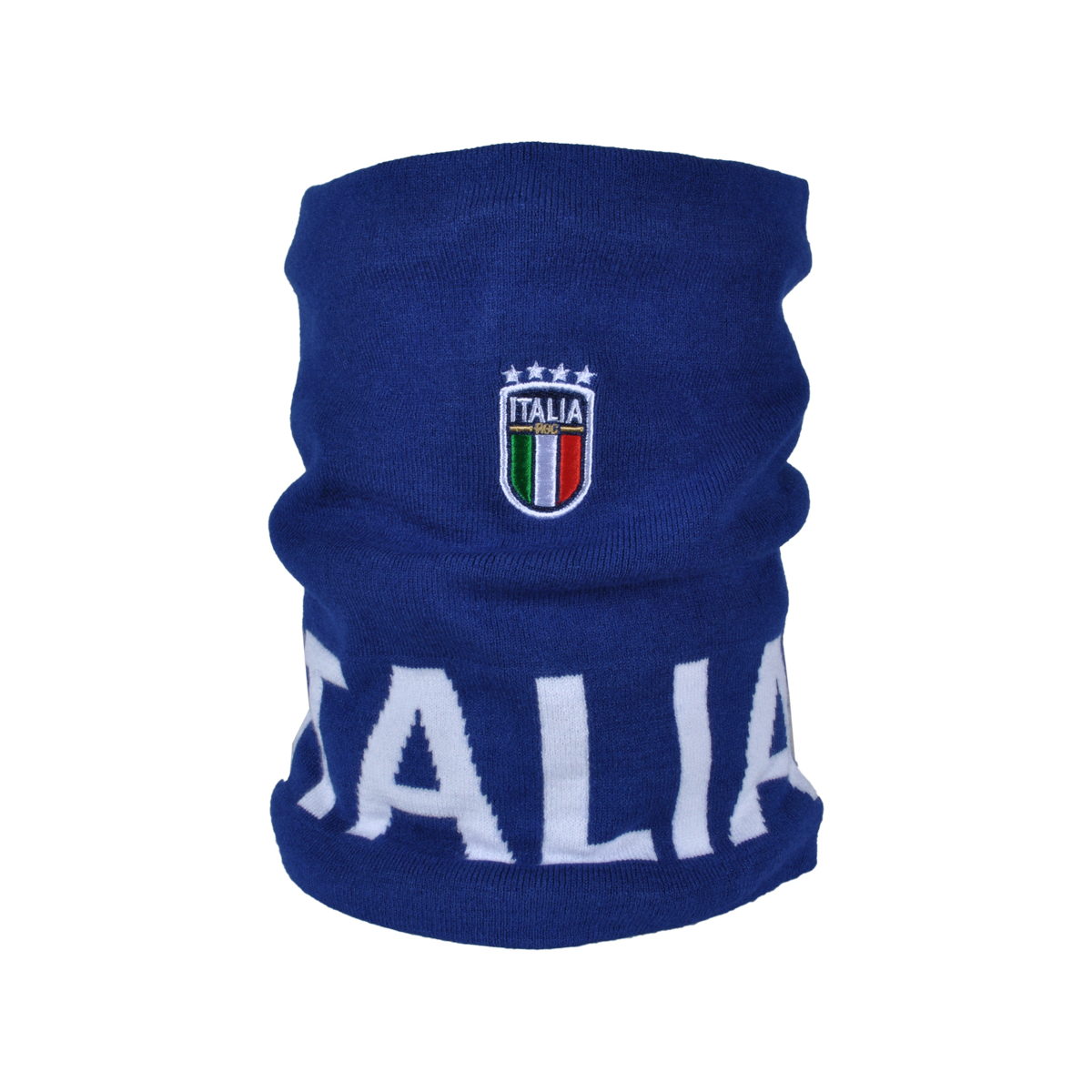SCALDACOLLO BLU JACQUARD BIANCO 52%VI 30%PL 18%PA ITALIA