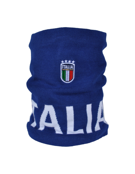 SCALDACOLLO BLU JACQUARD BIANCO 52%VI 30%PL 18%PA ITALIA