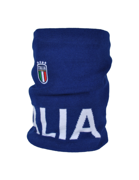 SCALDACOLLO BLU JACQUARD BIANCO 52%VI 30%PL 18%PA ITALIA