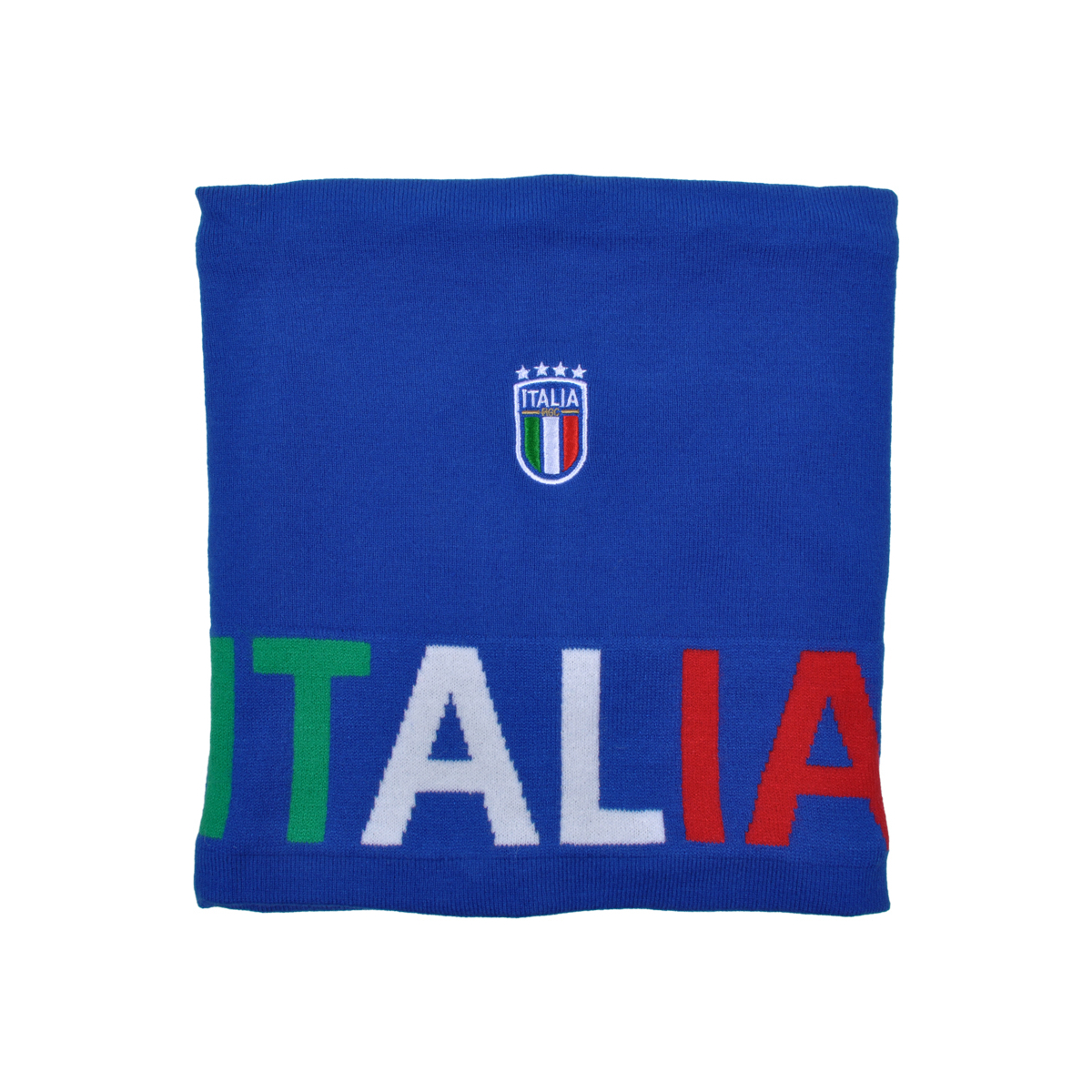 SCALDACOLLO AZZURRO JACQUARD TRICOLORE 52%VI 30%PL 18%PA ITALIA