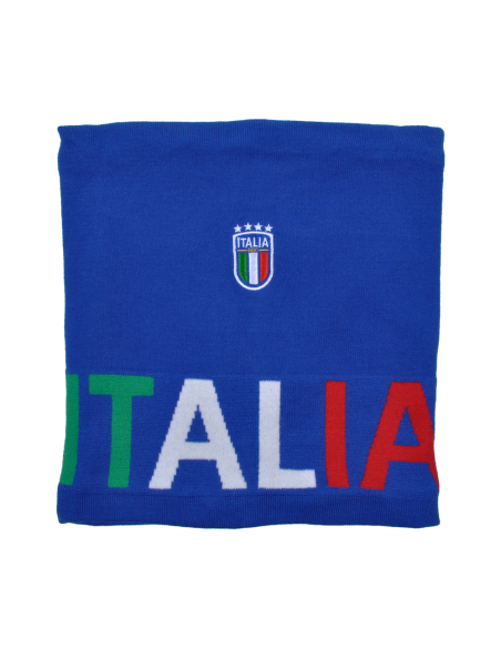 SCALDACOLLO AZZURRO JACQUARD TRICOLORE 52%VI 30%PL 18%PA ITALIA