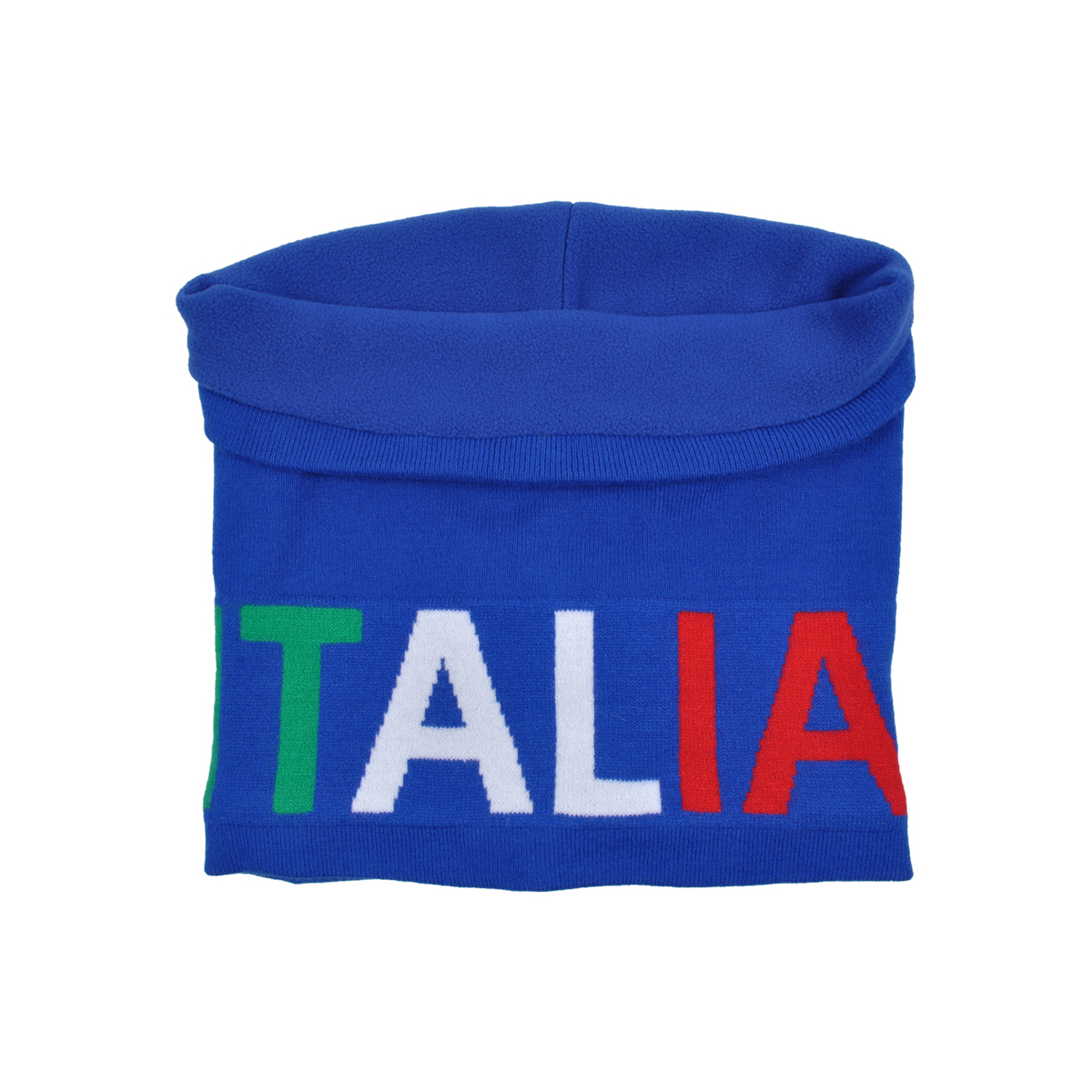 SCALDACOLLO AZZURRO JACQUARD TRICOLORE 52%VI 30%PL 18%PA ITALIA