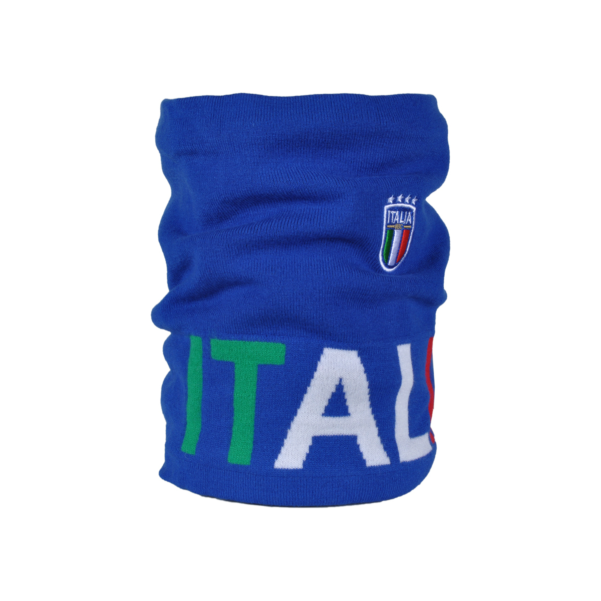 SCALDACOLLO AZZURRO JACQUARD TRICOLORE 52%VI 30%PL 18%PA ITALIA