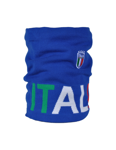 SCALDACOLLO AZZURRO JACQUARD TRICOLORE 52%VI 30%PL 18%PA ITALIA