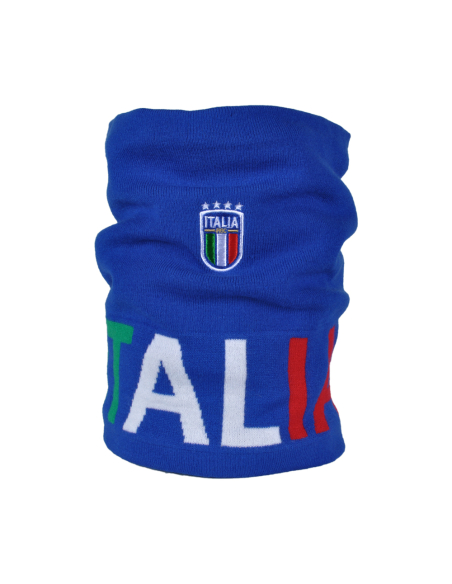 SCALDACOLLO AZZURRO JACQUARD TRICOLORE 52%VI 30%PL 18%PA ITALIA