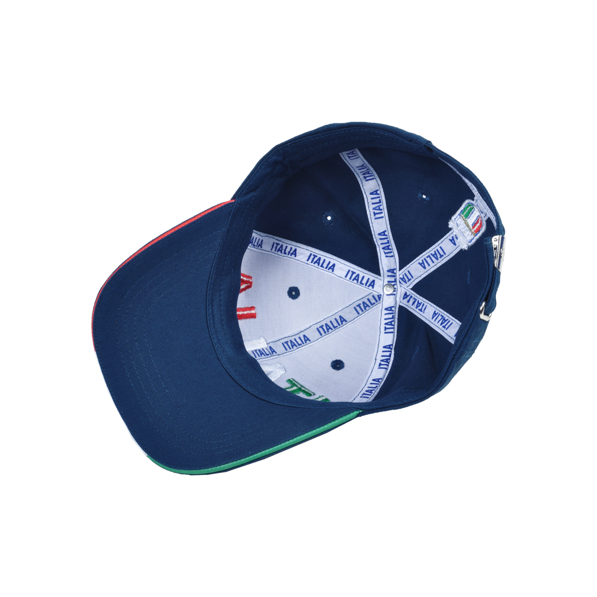 CAPPELLO BASEBALL NAVY CON RICAMO TRICOLORE 100%CO ITALIA