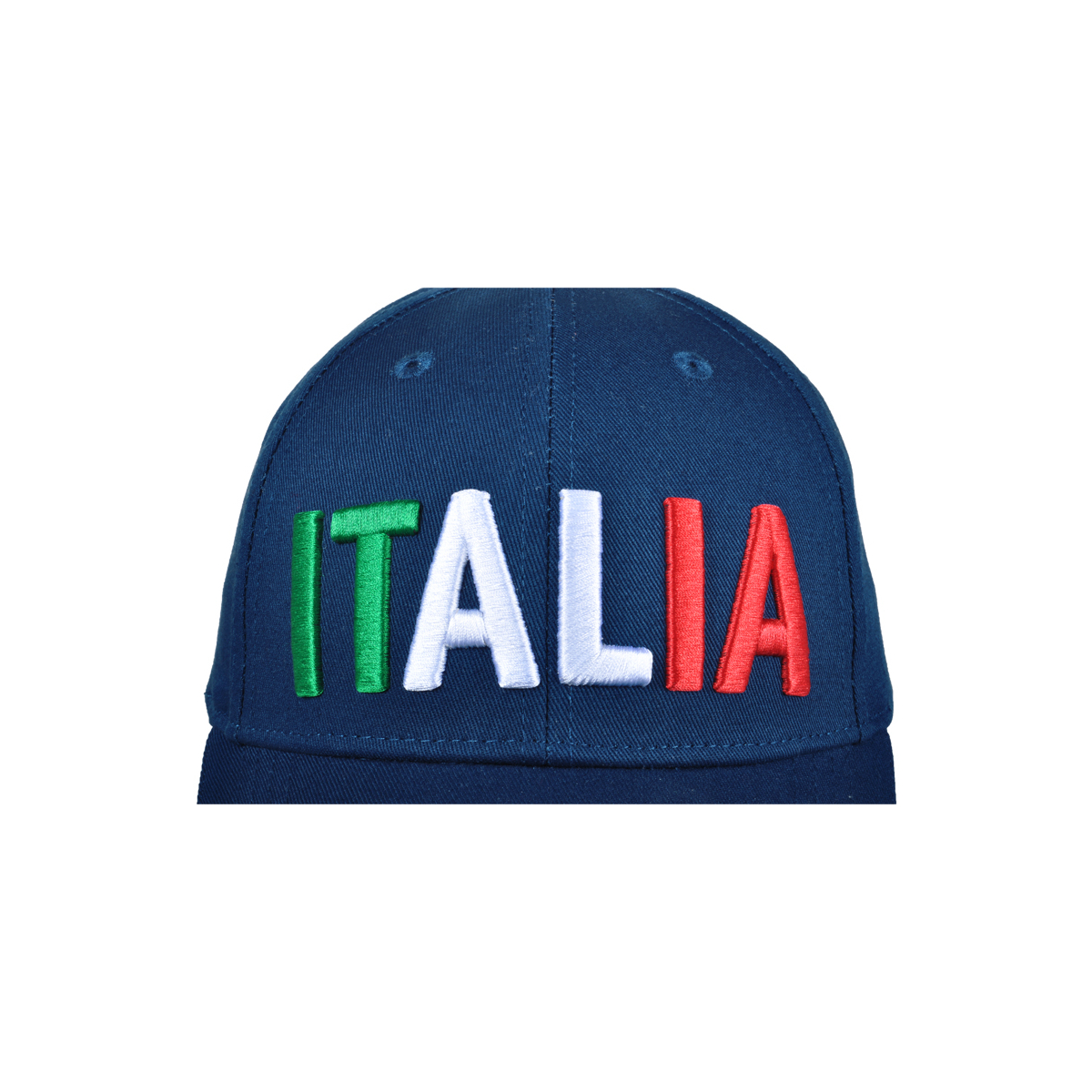 CAPPELLO BASEBALL NAVY CON RICAMO TRICOLORE 100%CO ITALIA