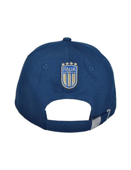 CAPPELLO BASEBALL NAVY CON RICAMO ORO 100%CO ITALIA