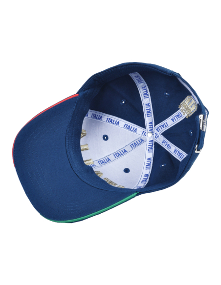 CAPPELLO BASEBALL NAVY CON RICAMO ORO 100%CO ITALIA