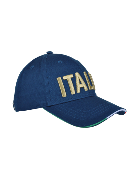 CAPPELLO BASEBALL NAVY CON RICAMO ORO 100%CO ITALIA