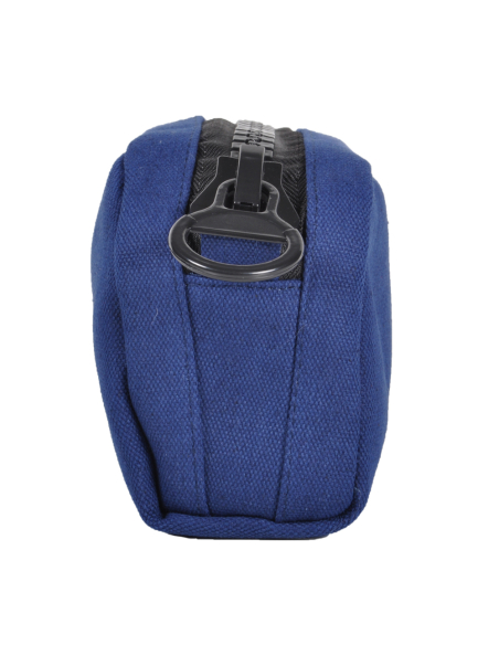 POCHETTE CANVAS BIG CON ZIP GRANDE 80% PL 20%CO LAZIO