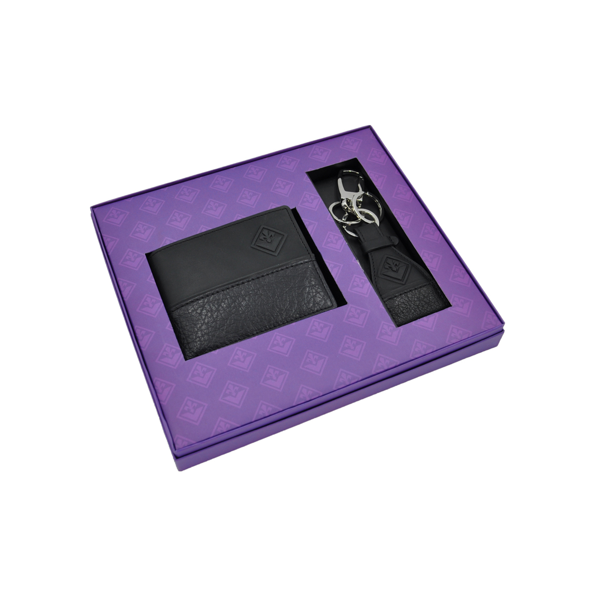PARURE PORTAFOGLIO SLIM E PORTACHIAVI 100%PELLE FIORENTINA