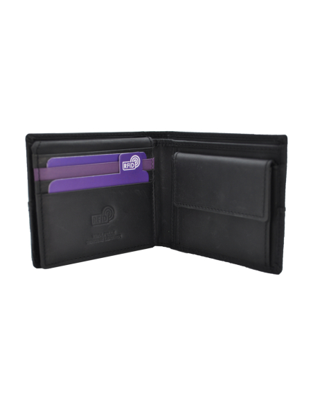 PARURE PORTAFOGLIO SLIM E PORTACHIAVI 100%PELLE FIORENTINA