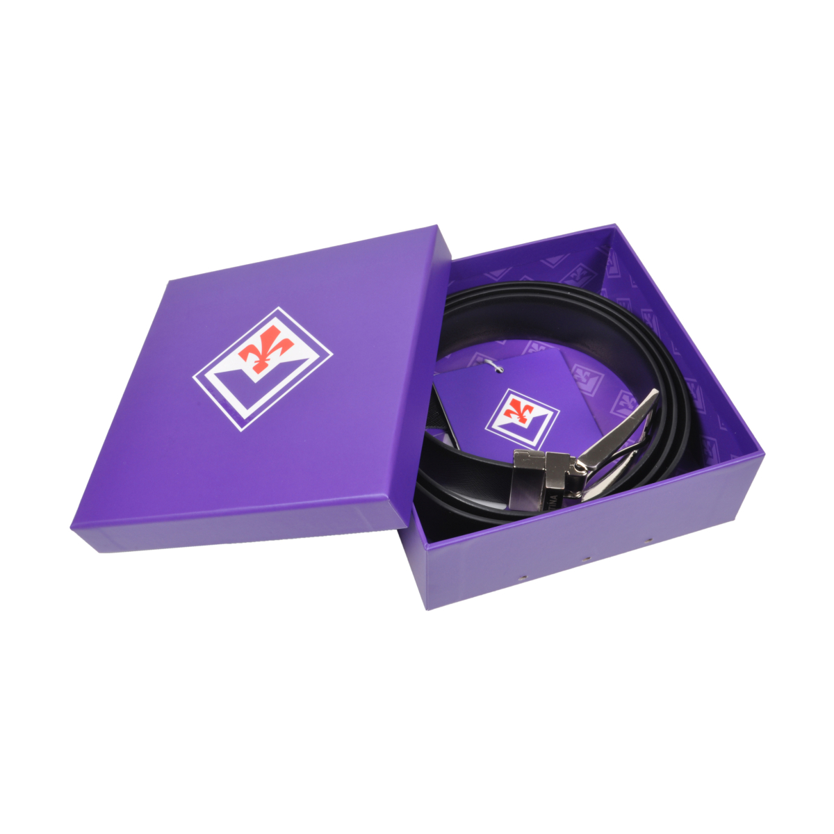 CINTURA PELLE CLASSICA REVERSIBILE SAFFIANO LISCIA IN BOX size S M FIORENTINA